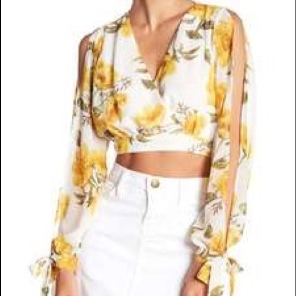 Wrap v- neck top - never worn without tags